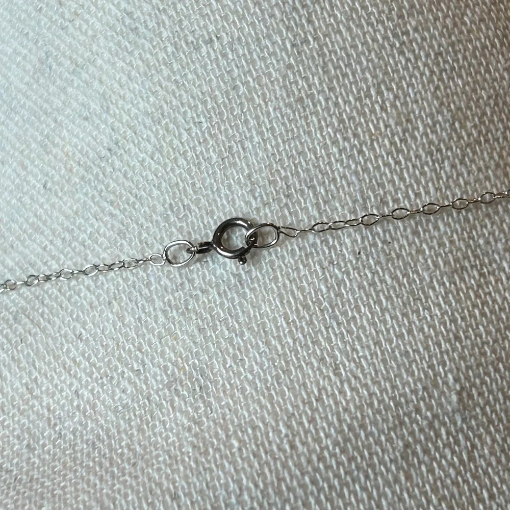 Sterling Silver Cross Necklace Ribbon Pendant with Crystals Stamped 925 CZ - Picture 3 of 13